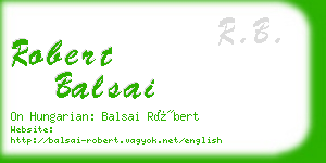 robert balsai business card